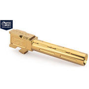 Zaffiri Precision ZP.19BG Glock 19 Gen 1-4 Flush and Crown Pistol Barrel, 9mm, 1-10 Twist, 416R Stainless Steel, Titanium Nitride