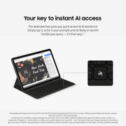 Samsung Galaxy Tab S9 S9 FE S10 FE Book Cover Keyboard Slim with AI Key Black EF-DX720UBEGUJ