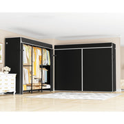 Ulifhome Heavy Duty Closet Organizer System, Adjustable Freestanding Clothes Rack with Zippered Dustproof Cover, 960 lb Capacity, 71 in W x 76.5 in H, Black/Grey, ULIF-E14C-Black