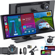 SJOYBRING C1066 Wireless Carplay Screen for Car, Android Auto, Plug and Play