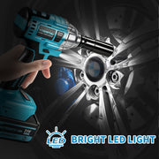 UNTIMATY Cordless Impact Wrench, 1/2 Inch Brushless Motor, 320 Ft-lbs Torque, 21V 3.0Ah Battery, Includes 7 Sockets, Blue