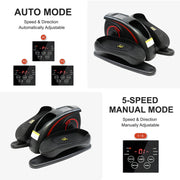 Catgood Mini Elliptical Trainer, Under Desk Electric Leg Exerciser with 12 Speeds, 3 Automatic Programs, Bidirectional Pedals, Quiet Magnetic Resistance, Compact Alloy Steel Frame, Black, SG0029-BO