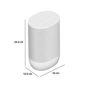 Sonos Move 2 MOVE2US1 Portable Bluetooth Speaker with 24-Hour Battery Life, IP56 Water Resistant, White