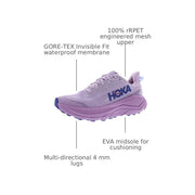 Hoka Challenger 8 GTX Women's Trail Running Shoes, Waterproof Gore-Tex Membrane, Fragrant Lilac Berry Mauve, Size 9.5 B