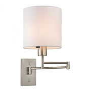 Aspen Collection 1-Light Brushed Nickel Swingarm Sconce