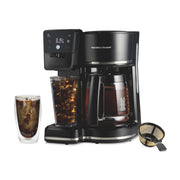 Hamilton Beach 47501J 2-Way Programmable Iced/Hot Coffee Maker, Single-Serve and 12 Cup Glass Carafe