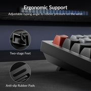 Keychron V1 8K 75% Wired Mechanical Keyboard with Programmable Knob, OSA PBT Keycaps, Hot-Swappable Super Red Switches, 8000Hz Polling Rate, RGB Backlit