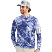 Huk Pursuit Mossy Oak Long-Sleeve T-Shirt - Mossy Oak Elements Stormwater Skipper Blue - 3XL