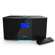 Aiwa Wireless Bluetooth Speaker AI6008 Black 20W RMS with FM Radio, LCD Clock, Alarm, USB & AUX