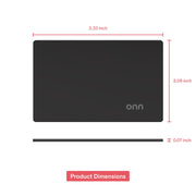 Onn Item Locator Card Bluetooth Tracker, Black, IP68 Waterproof, Compatible with iOS and Android