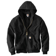 Carhartt 106673-BLK Loose-Fit Firm Duck Insulated Flannel-Lined Active Jacket for Men, Black, XL