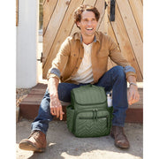 Skip Hop Forma Quilted Diaper Bag Backpack, Lightweight, Spacious, Insulated Bottle Pockets, Adjustable Straps, Sage, 9P440710