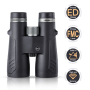 Uscamel C139703 12x50 ED Binoculars, Roof Prism, BAK4, Fully Multi-Coated Optics, Waterproof, Black