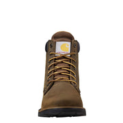 Carhartt Men's Frontier 6 Water Resistant Soft Toe Work Boots, Mossy Brown Leather, Size 8 M, FN6165-M-8
