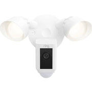 Ring Floodlight Cam Wired Plus Bundle with Security Window Decal and Cleaning Cloth