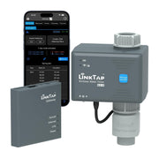 LinkTap G2S Wireless Water Timer and Gateway, Smart Sprinkler Controller with Weather-Adaptive Control, Leak-Proof System, Mesh Network, Anti-Freeze Protection, Black, TP-2BS GW-02