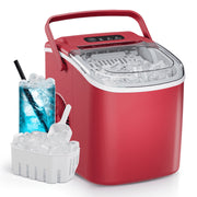 Simzlife ZX-IM-06A 26 lbs/24H Countertop Ice Maker Machine,One-Button Operation,9 Bullet-Shaped Ice in 6 Min, Auto-Cleaning