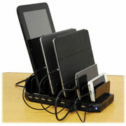 Tripp Lite 10-Port USB Charging Station with Adjustable Storage, 12V 8A 96W Output, Schuko Power Cord, Black, U280-010-ST-CEE