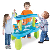 KOPPOP WMST-B Splash Pond Toddler Water Table, Two-Tier Outdoor Sensory Playset with 9 Accessories, Multicolor