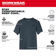 Milwaukee 603B-S Men's Small Black Cotton/Polyester Short-Sleeve Hybrid Work T-Shirt