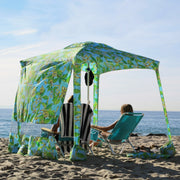Ammsun 6.2'x6.2' Beach Cabana Tent with Side Wall UPF 50+ Canopy Shade, Dazzling Banana