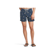 Chubbies The Midnight Palms 5.5 Classic Lined Swim Trunk, Navy, Polyester Spandex, Relaxed Fit, 126251-14