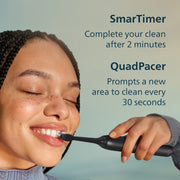 Philips HX4042/82 Sonicare 5000 Electric Toothbrush, Rechargeable, Black, 2 Brush Heads Included