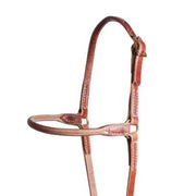 Professional's Choice Harness Leather War Bonnet, Universal Size, Brown with Brass Hardware, 8018HL