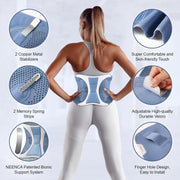 NEENCA Back Brace, Adjustable Lumbar Support Belt with Patented Bionic Support System, XXXL, Blue
