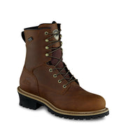 Irish Setter Work Mesabi Waterproof 8in Soft Toe Logger Work Boots, Brown, Size 12