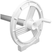Feherguard 18 ft Mill Finished Solar Cover Reel Tube, Retractable, Wall Mount, Silver, Manual Operation, ITS-ST18