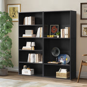 Edx 5 Tier Bookcase Storage, Large Tall Floor Standing Bookshelf, Adjustable Shelves, Black, 53 Inch