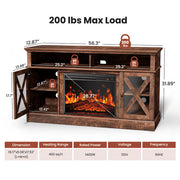 CHITOOMA Electric Fireplace TV Stand, 23