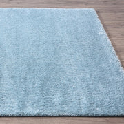 Luxe Weavers Fluffy Shag Blue 8x10 Area Rug Plush Bedroom Carpet