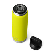 YETI Rambler Bottle with Chug Cap, Double-Wall Vacuum Insulated, Leakproof, 36 oz, Firefly Yellow, 81628652