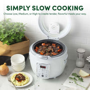 Aroma ARC-1250WC Professional 20-Cup Digital Rice & Grain Multicooker and Slow Cooker with Glass Top and 2X Bonded Granite Ceramic Non-Stick, White