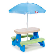 MGA Entertainment 629945M Little Tikes Easy Store Jr Picnic Table, Blue/Green