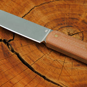 Swiss Tech Haltbar Fixed Pocket Knife, VG-10 Full Tang Steel Drop Point Blade, Canvas Micarta Handle, Leather Sheath, 8.75 in, 6166