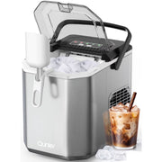 Qunler 5919W Countertop Ice Maker Machine, 26lbs/24H, Stainless Steel
