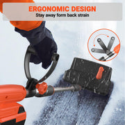 VOLTASK Cordless Snow Shovel, 24V 550W Motor, 13-Inch Clearing Width, Adjustable Directional Plate, 4.0Ah Lithium Battery, Quick Charger, Black