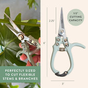 Modern Sprout Pruning Shears for Gardening, Herb Snips, Flower Cutting Scissors - Rust Resistant