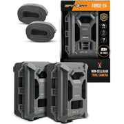 SPYPOINT FORCE-24 Twin Pack Trail Camera, 24MP Photos, 2K Video with Sound, Low-Glow Night Vision LEDs, 70ft Motion Detection, Gray