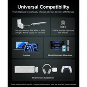 Plugable USB-C Charging Station, 10 Port, 100W PriorityShare Technology, Space Gray, PS-10CC