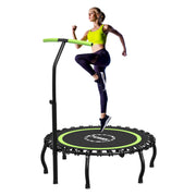 YORIN Foldable Rebounder Trampoline for Adults, 330 lb Capacity, 48 Inch Mini Exercise Trampoline with Adjustable Foam Handlebar