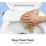 TUSHY Wave Non-Electric Bidet Seat with DuoFlow Front and Rear Wash, Self-Cleaning Nozzle, Soft-Close Lid, Bamboo Knob for Round Toilet