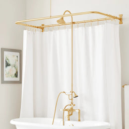 English Side Mount Conversion Kit with Hand Shower - Brushed Gold