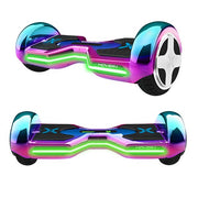 Hover-1 DSA-CLIP-IRD Eclipse Hoverboard w/ 8 in Wheels, Ultrabright Customizable LED Headlights, Built-In Bluetooth Speaker, 4-Hour Charge Time, 7 MPH Max Speed - Iridescent