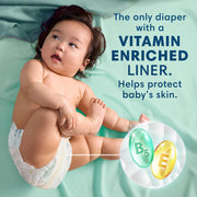 Pampers Pure Protection Baby Diapers, Size 0, Newborn Up to 10 lbs, 128 Count, Plant-Based Skin Protection, Hypoallergenic, Vitamin-Enriched Shea Butter Liner