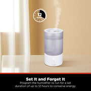 Pelonis 1-Gallon Cool Mist Ultrasonic Humidifier, Black, 250 sq ft Coverage, 3 Mist Settings, Digital LED Display, PSU10UD3WW