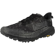 Hoka Speedgoat 6 GTX Men's Trail Running Shoes, Waterproof GORE-TEX, Vibram Megagrip Outsole, Black Outer Orbit, Size 12 Medium